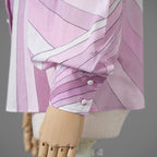 EMILIO PUCCI エミリオプッチ / 美品 18AW Irideプリント コットンブラウス 長袖シャツ/ size 40  (PINK) レディース