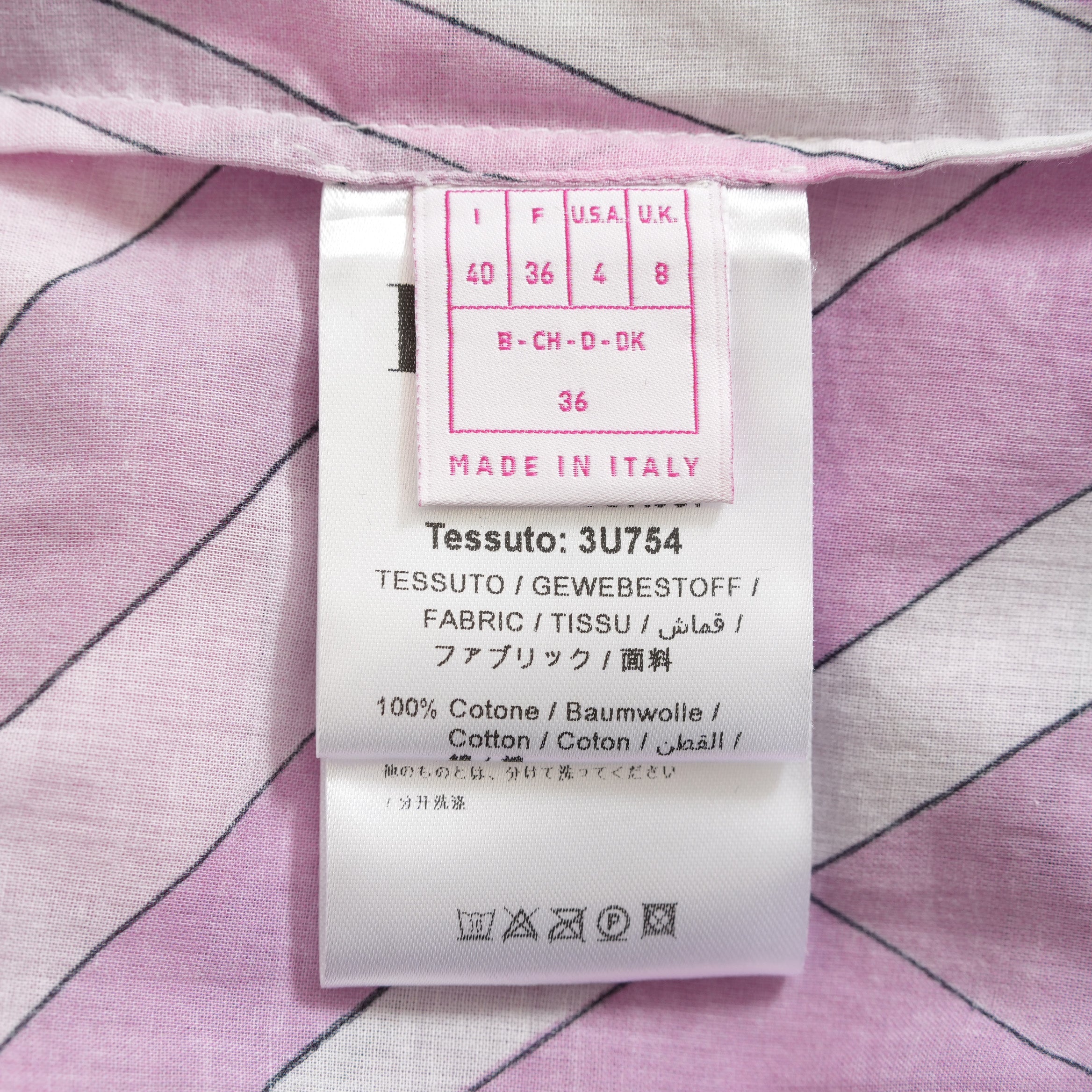 EMILIO PUCCI エミリオプッチ / 美品 18AW Irideプリント コットンブラウス 長袖シャツ/ size 40  (PINK) レディース