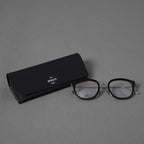 BERLUTI ベルルッティ / 美品 20SS TITANIUM オプティカル フレーム ウェリントン コンビネーションメガネ アクセサリー / BL50008U / BLACK 352036-izm