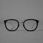 BERLUTI ベルルッティ / 美品 20SS TITANIUM オプティカル フレーム ウェリントン コンビネーションメガネ アクセサリー / BL50008U / BLACK 352036-izm