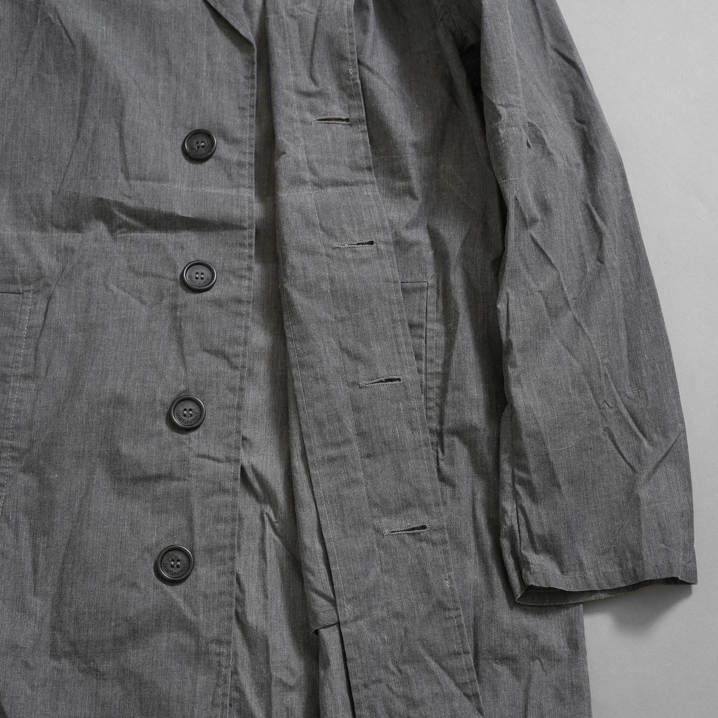 SAINTLAURENT サンローラン / ステンカラーコート 福助タグ / YL00A308 / size M (GRAY)