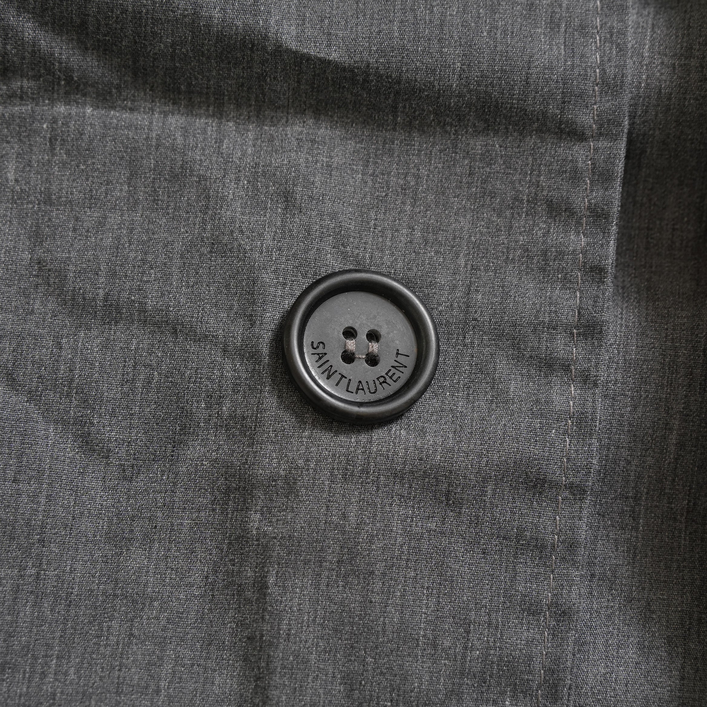 SAINTLAURENT サンローラン / ステンカラーコート 福助タグ / YL00A308 / size M (GRAY)