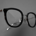 BERLUTI ベルルッティ / 美品 20SS TITANIUM オプティカル フレーム ウェリントン コンビネーションメガネ アクセサリー / BL50008U / BLACK 352036-izm