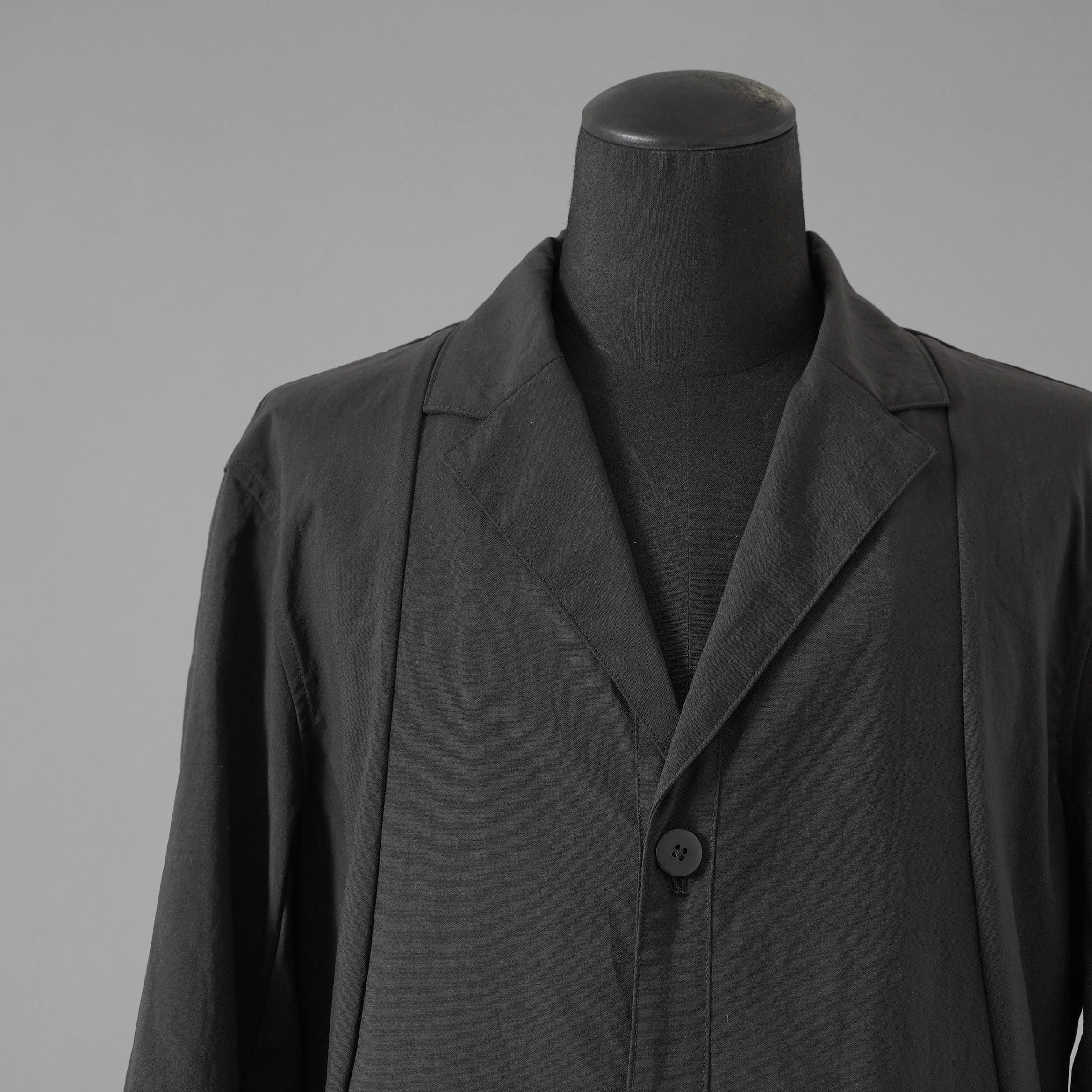 STRUM ストラム / 23SS タスラン加工ナイロンオックス ロングジャケット / STC159-02   / size L (BLACK)
