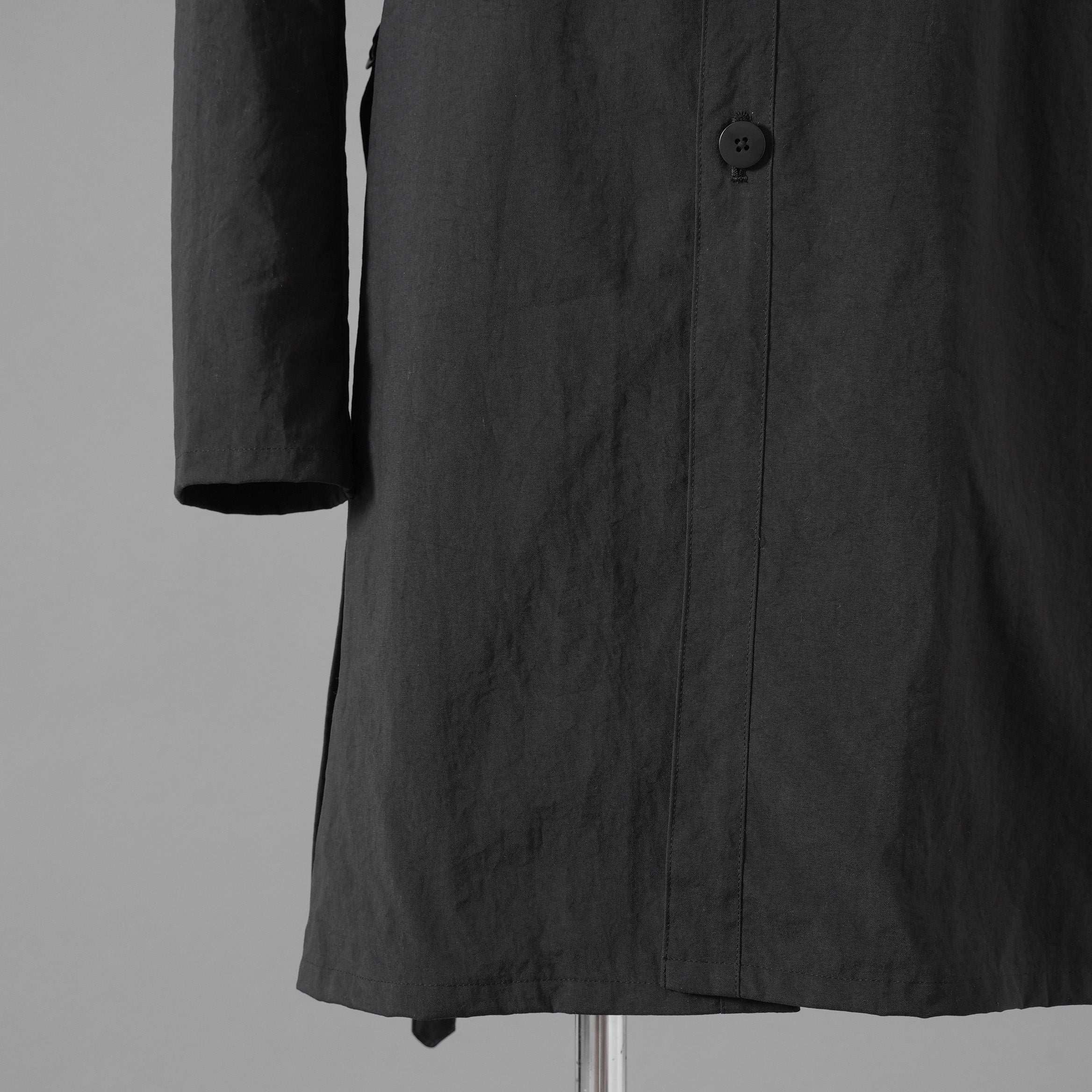 STRUM ストラム / 23SS タスラン加工ナイロンオックス ロングジャケット / STC159-02   / size L (BLACK)