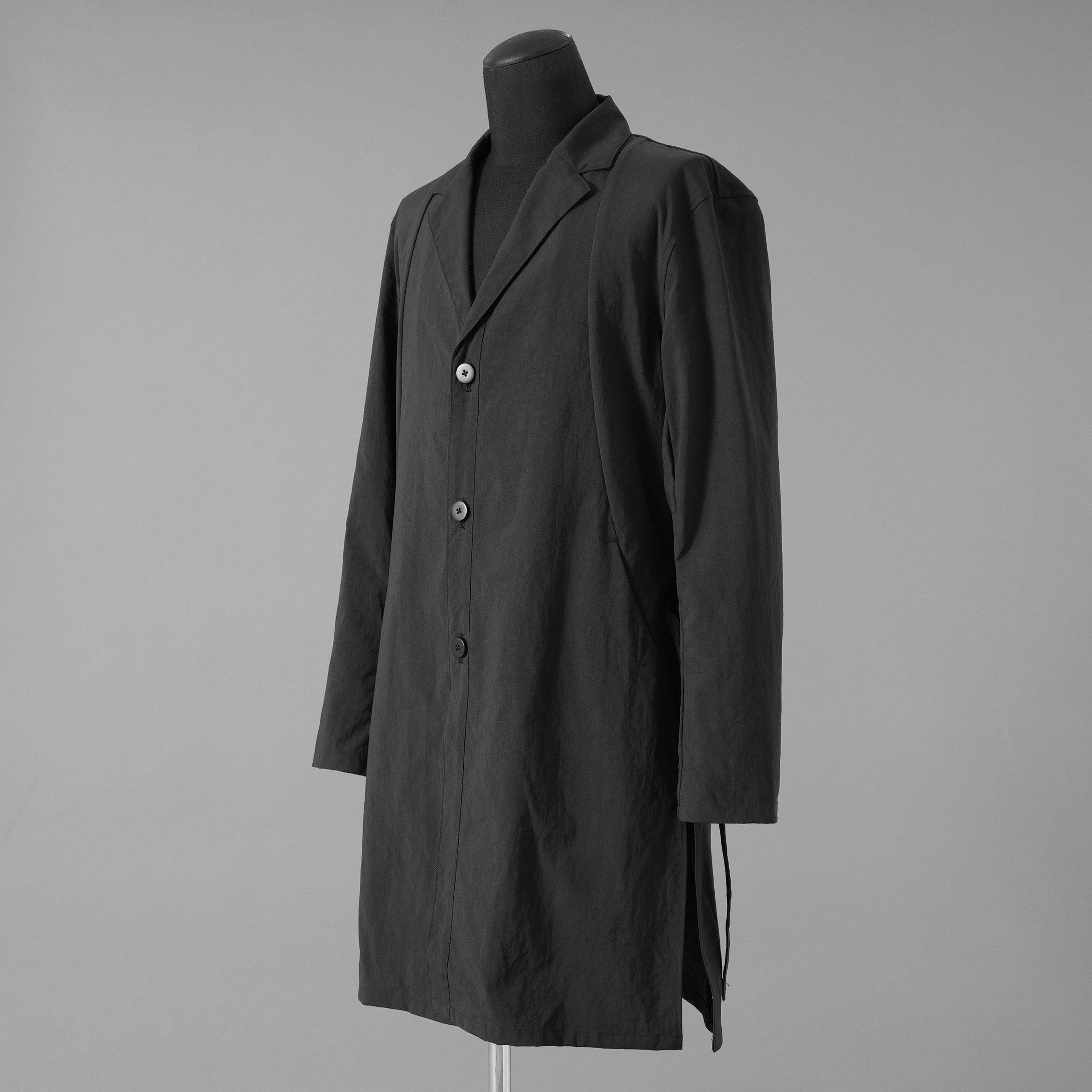 STRUM ストラム / 23SS タスラン加工ナイロンオックス ロングジャケット / STC159-02   / size L (BLACK)