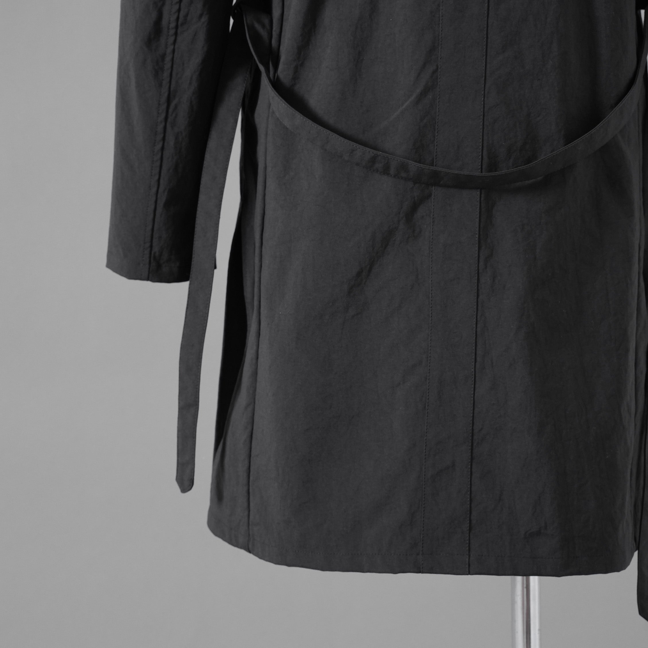 STRUM ストラム / 23SS タスラン加工ナイロンオックス ロングジャケット / STC159-02   / size L (BLACK)