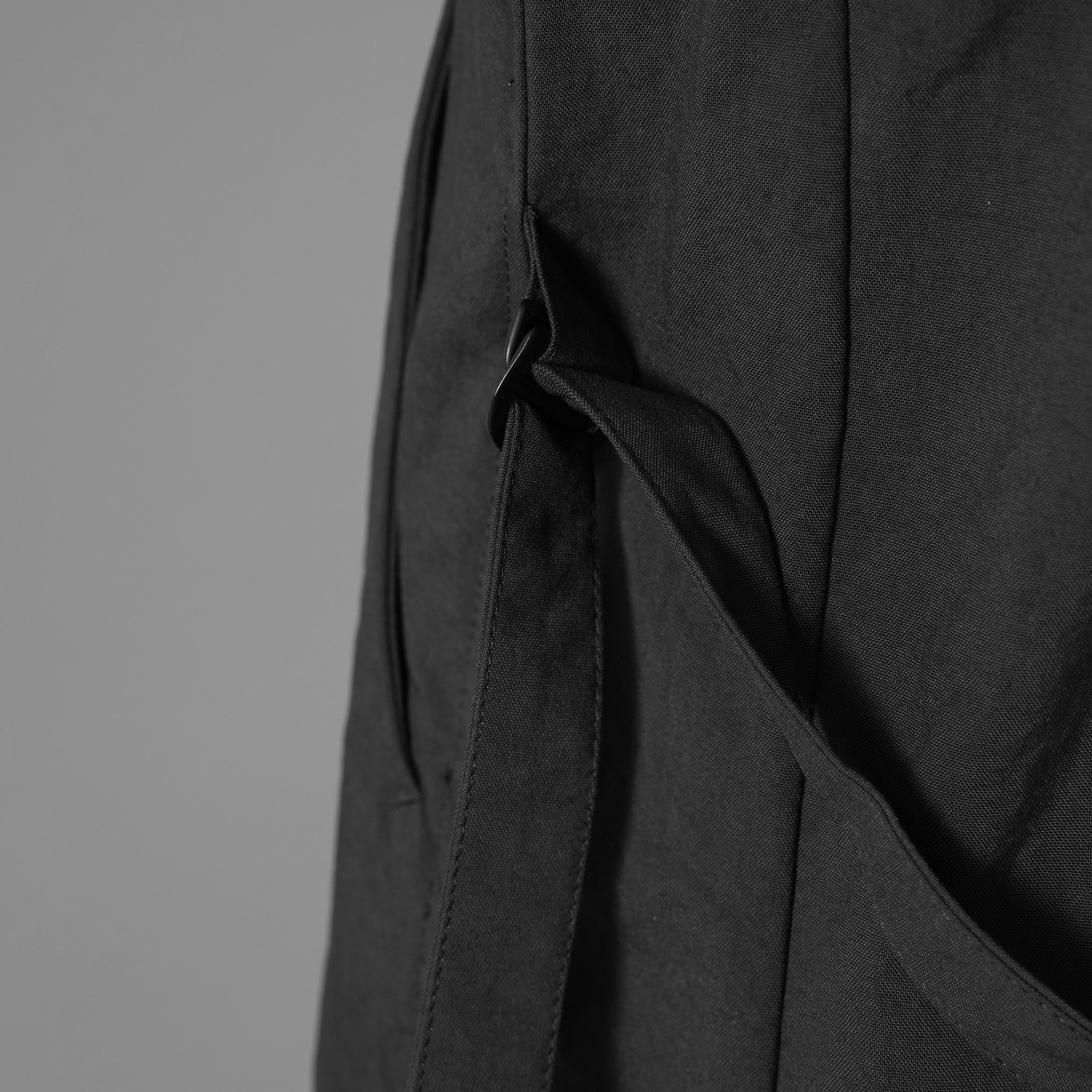 STRUM ストラム / 23SS タスラン加工ナイロンオックス ロングジャケット / STC159-02   / size L (BLACK)