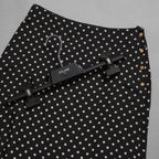 CELINE セリーヌ / 美品 20SS トリオンフボタン シルク ポルカドット柄  ロングスカート サイドスリット / 2J331966H / size 36 (BLACK) レディース