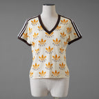 未使用 GUCCI x adidas / 22SS トレフォイルプリント 半袖Tシャツ/ 693539 / size XS (IVORY)