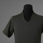 N/07 エヌゼロナナ / 美品 18AW Neck Follow Jersey Tops CORDURA® Fabric 半袖Tシャツ / size 46 (KHAKI) 352037-ymu