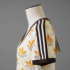未使用 GUCCI x adidas / 22SS トレフォイルプリント 半袖Tシャツ/ 693539 / size XS (IVORY)