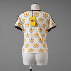 未使用 GUCCI x adidas / 22SS トレフォイルプリント 半袖Tシャツ/ 693539 / size XS (IVORY)