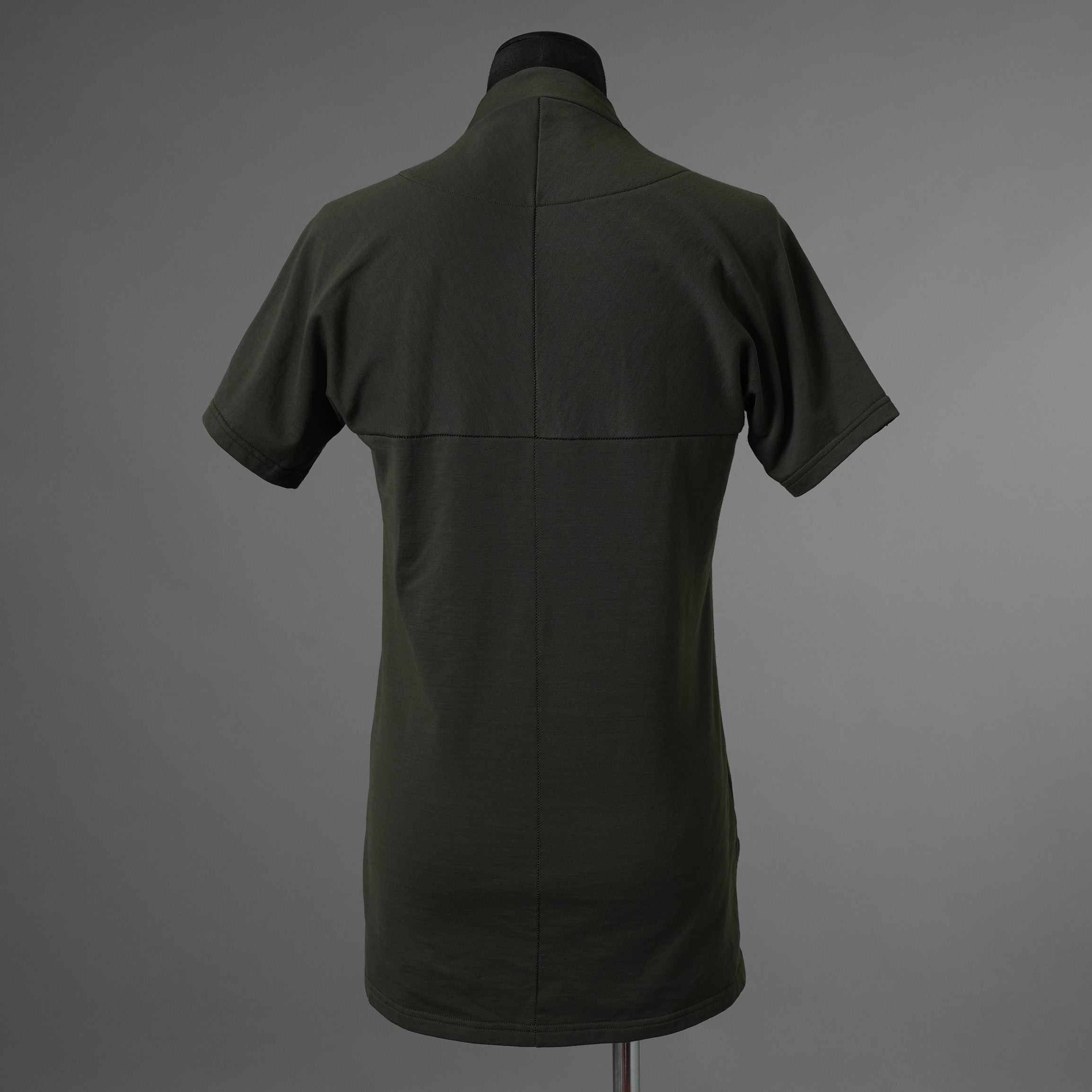 N/07 エヌゼロナナ / 美品 18AW Neck Follow Jersey Tops CORDURA® Fabric 半袖Tシャツ / size 46 (KHAKI) 352037-ymu