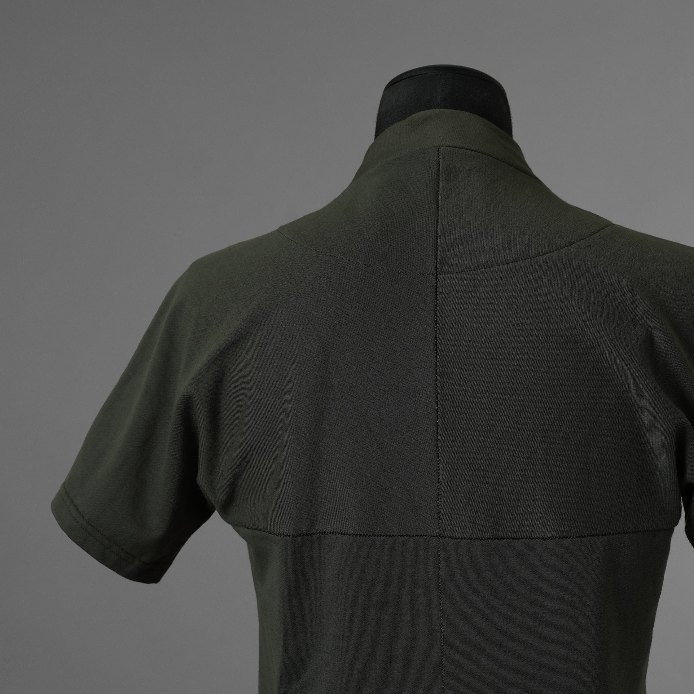 N/07 エヌゼロナナ / 美品 18AW Neck Follow Jersey Tops CORDURA® Fabric 半袖Tシャツ / size 46 (KHAKI) 352037-ymu
