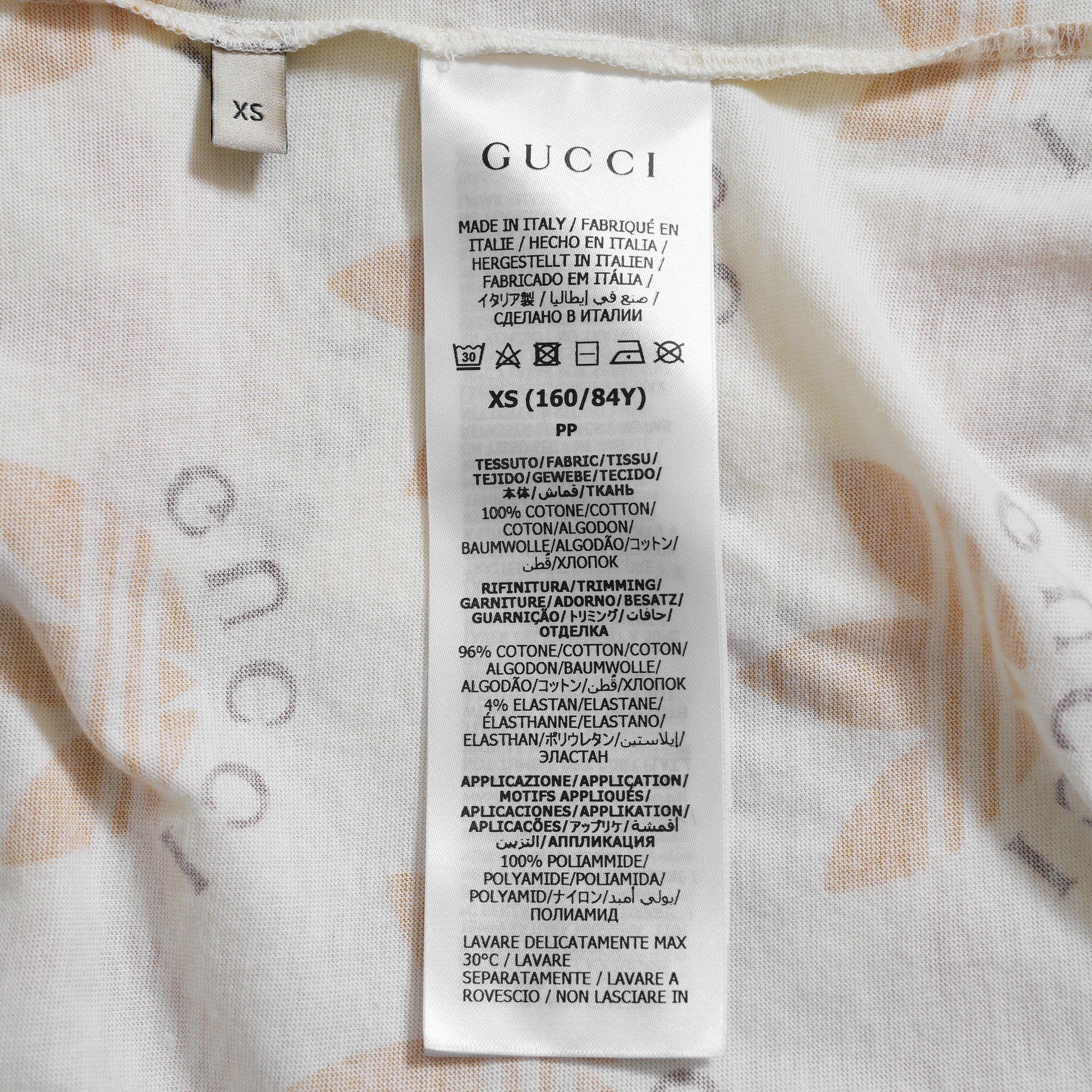 未使用 GUCCI x adidas / 22SS トレフォイルプリント 半袖Tシャツ/ 693539 / size XS (IVORY)