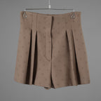 FENDI フェンディ / 21AW カリグラフィ ウール＆カシミヤ混 ショート パンツ / FR6336 AHL4 / size 42 (BEIGE) 352040-izm