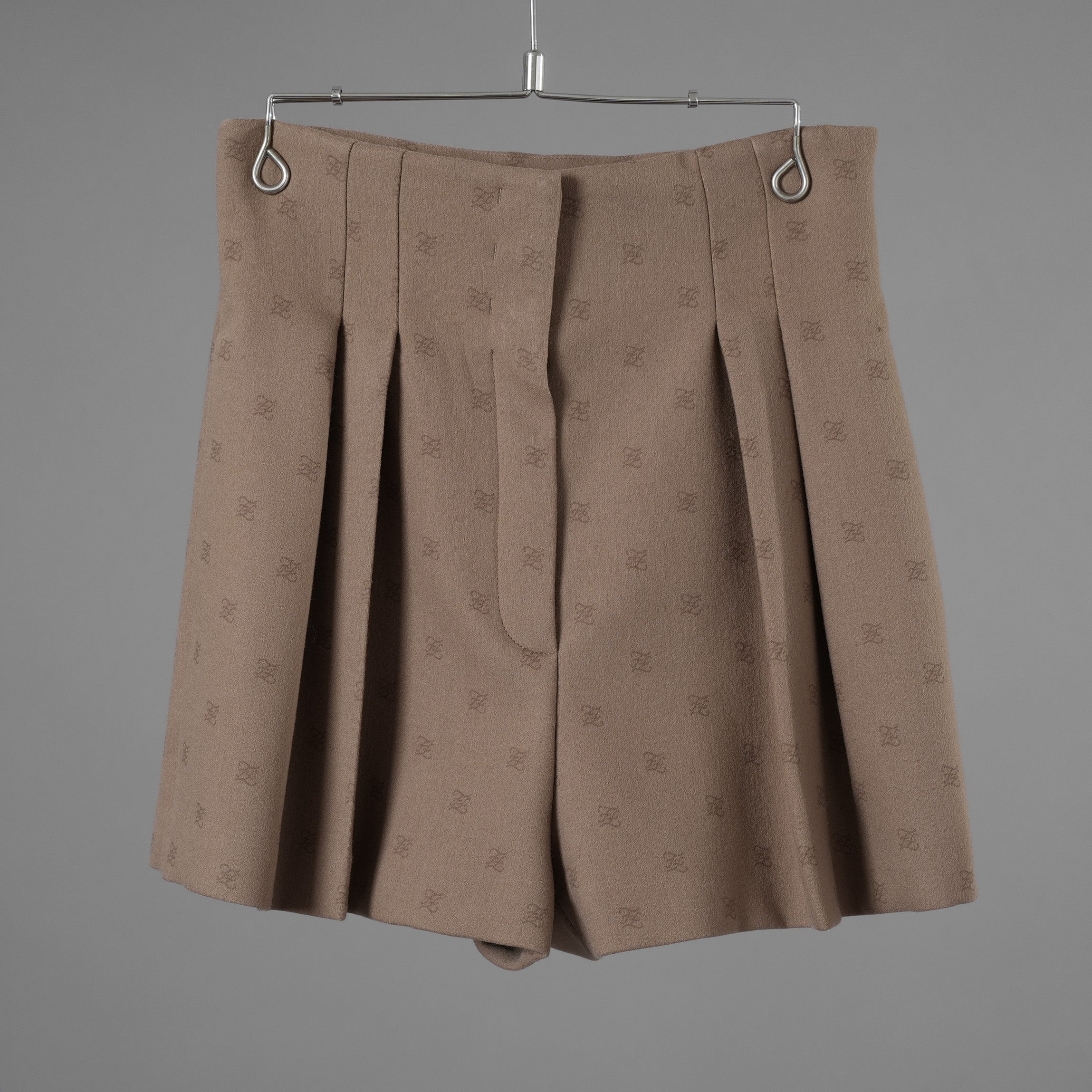 FENDI フェンディ / 21AW カリグラフィ ウール＆カシミヤ混 ショート パンツ / FR6336 AHL4 / size 42 (BEIGE) 352040-izm