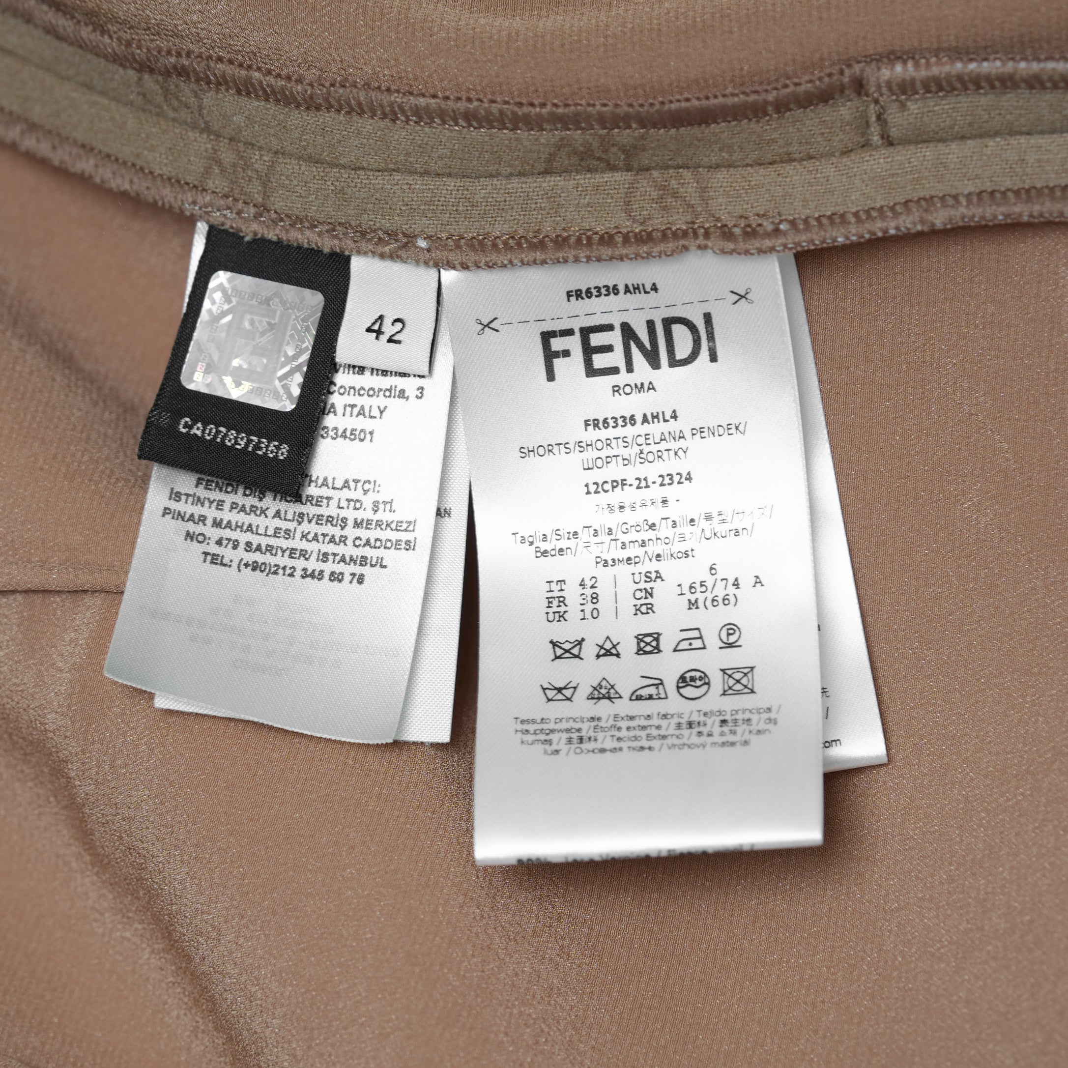 FENDI フェンディ / 21AW カリグラフィ ウール＆カシミヤ混 ショート パンツ / FR6336 AHL4 / size 42 (BEIGE) 352040-izm