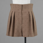 FENDI フェンディ / 21AW カリグラフィ ウール＆カシミヤ混 ショート パンツ / FR6336 AHL4 / size 42 (BEIGE) 352040-izm