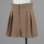 FENDI フェンディ / 21AW カリグラフィ ウール＆カシミヤ混 ショート パンツ / FR6336 AHL4 / size 42 (BEIGE) 352040-izm
