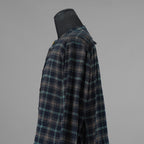 daska ダスカ / 美品 19AW  "JOHAN" plaid shirt sumi dyed flannel ロングシャツ アトリエシャツ 長袖シャツ / size 2 NAVY 352042-ymu