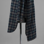 daska ダスカ / 美品 19AW  "JOHAN" plaid shirt sumi dyed flannel ロングシャツ アトリエシャツ 長袖シャツ / size 2 NAVY 352042-ymu