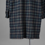 daska ダスカ / 美品 19AW  "JOHAN" plaid shirt sumi dyed flannel ロングシャツ アトリエシャツ 長袖シャツ / size 2 NAVY 352042-ymu
