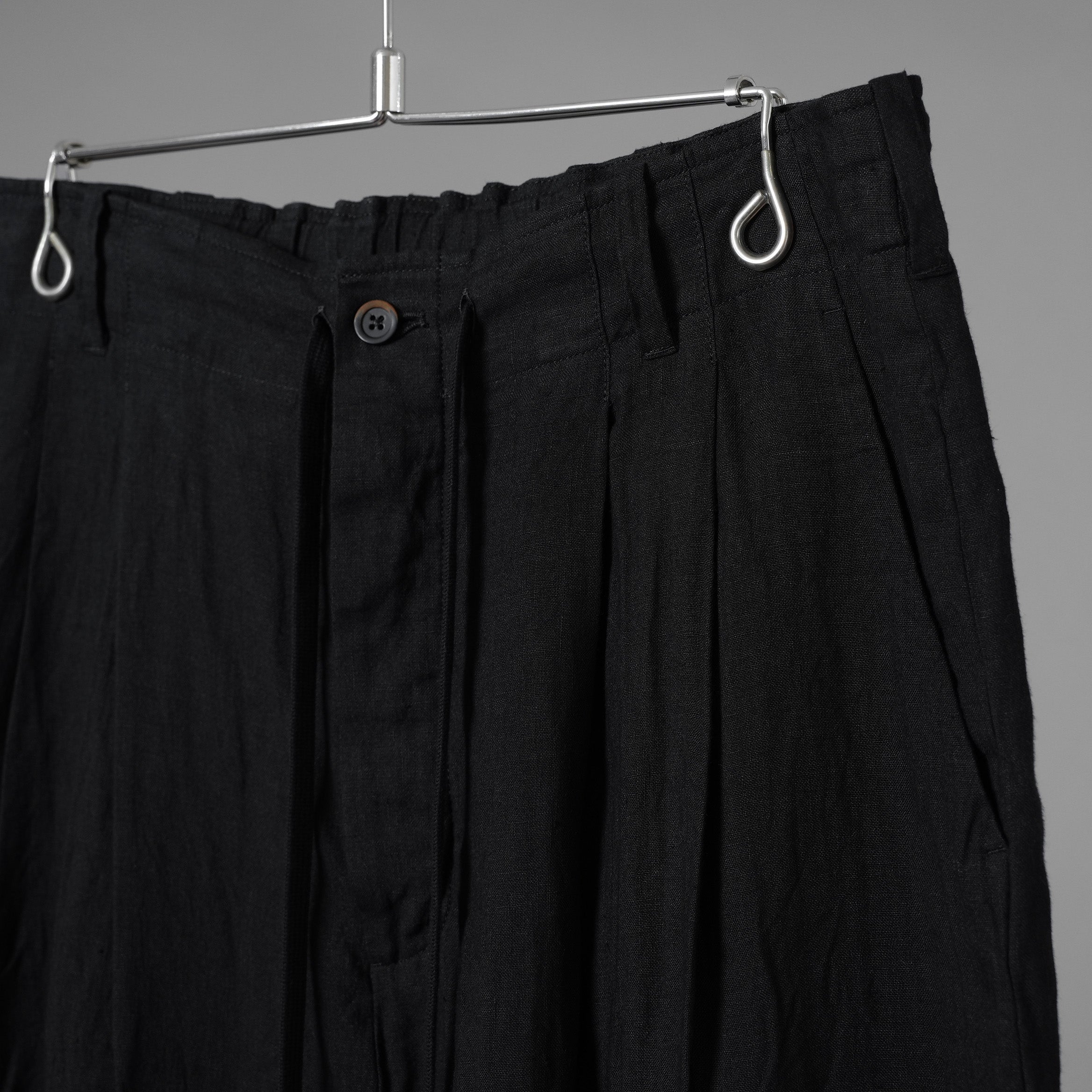 Forme D'expression フォルメ デ クスプレション / 美品 26SS 2Tucked Sarouel Pants サルエル パンツ / HP033 GBMB / size M (BLACK) 352044-uen