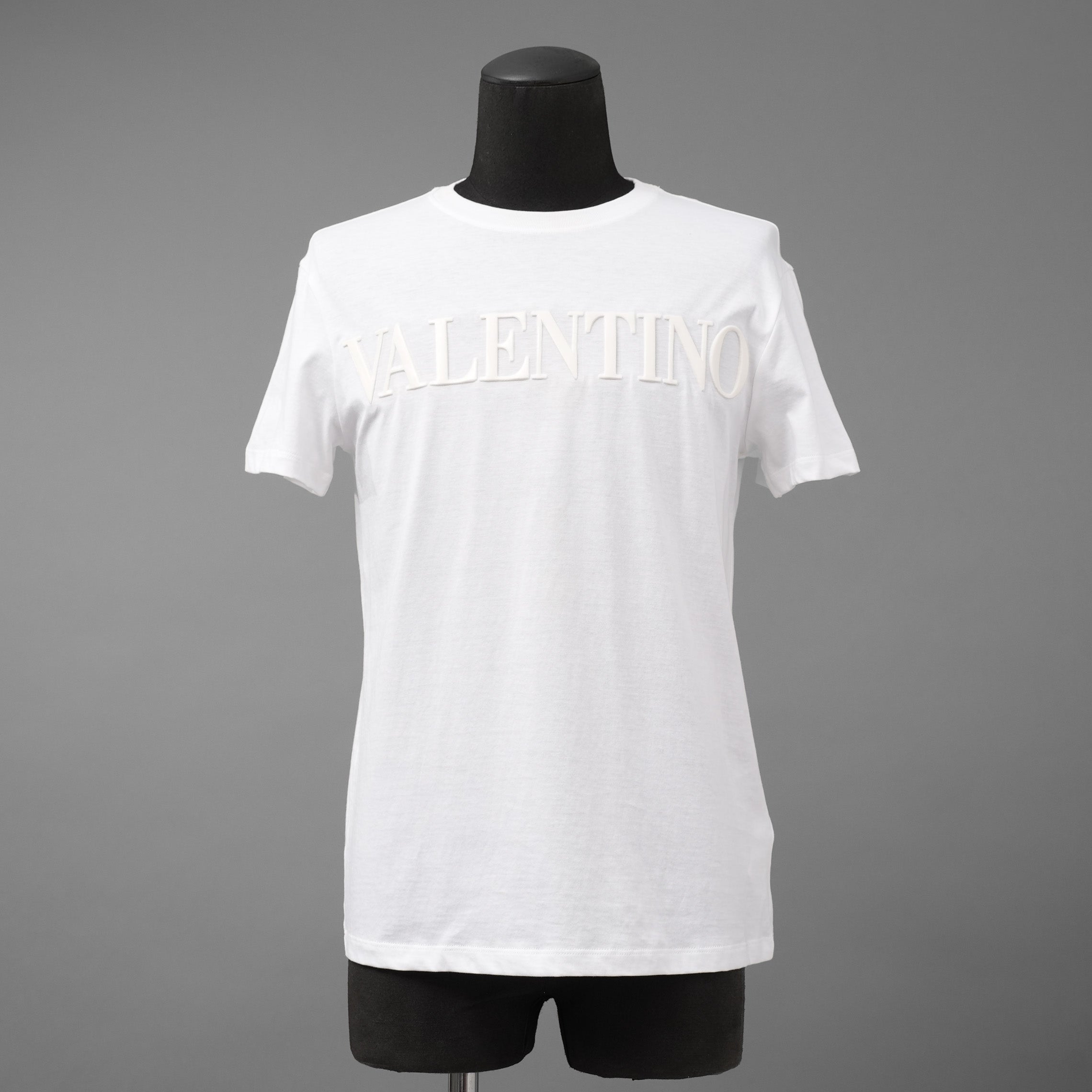 VALENTINO ヴァレンティノ / 22SS エンボス ロゴ 半袖Tシャツ / XB3MG16J6WU / size XXS (WHITE)