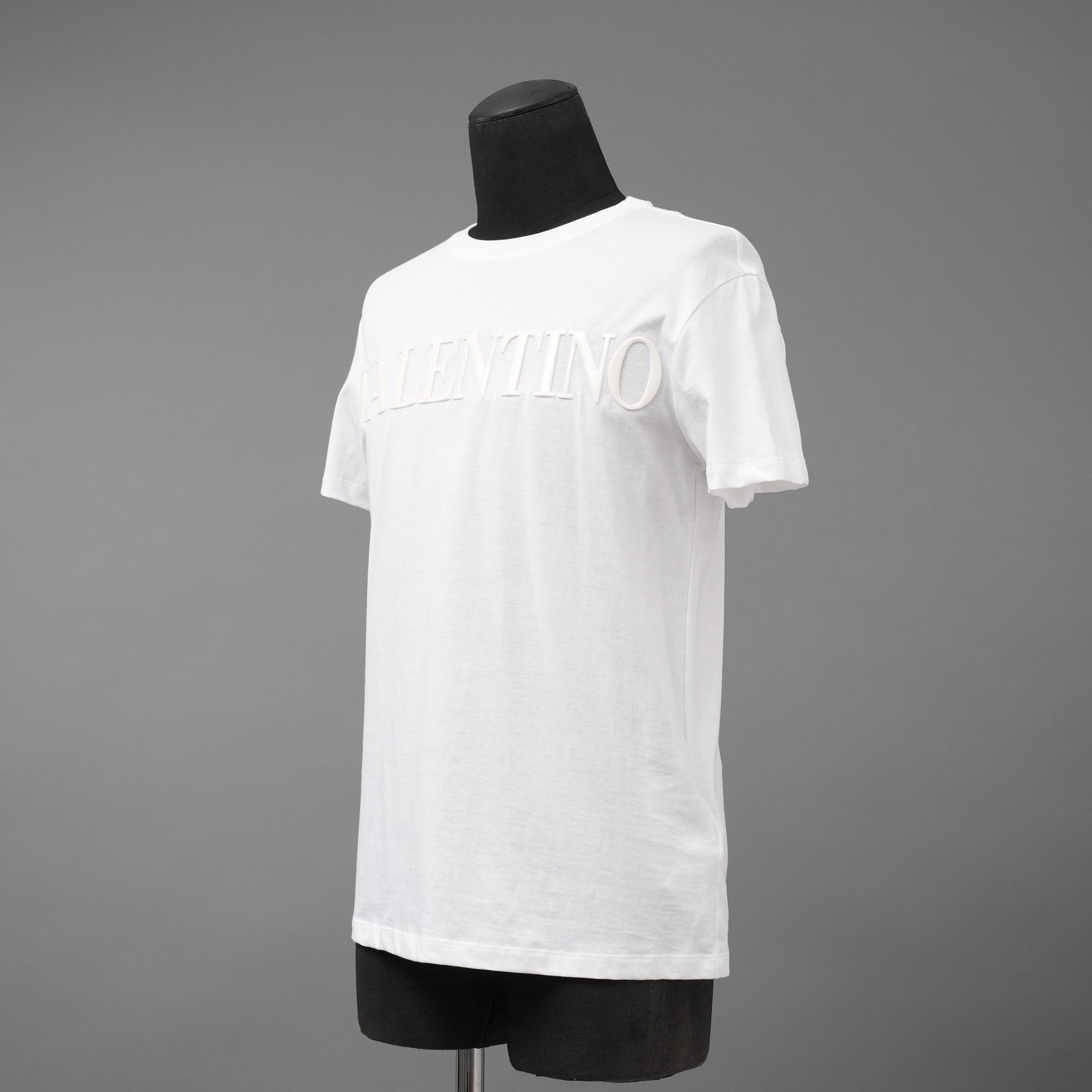 VALENTINO ヴァレンティノ / 22SS エンボス ロゴ 半袖Tシャツ / XB3MG16J6WU / size XXS (WHITE)