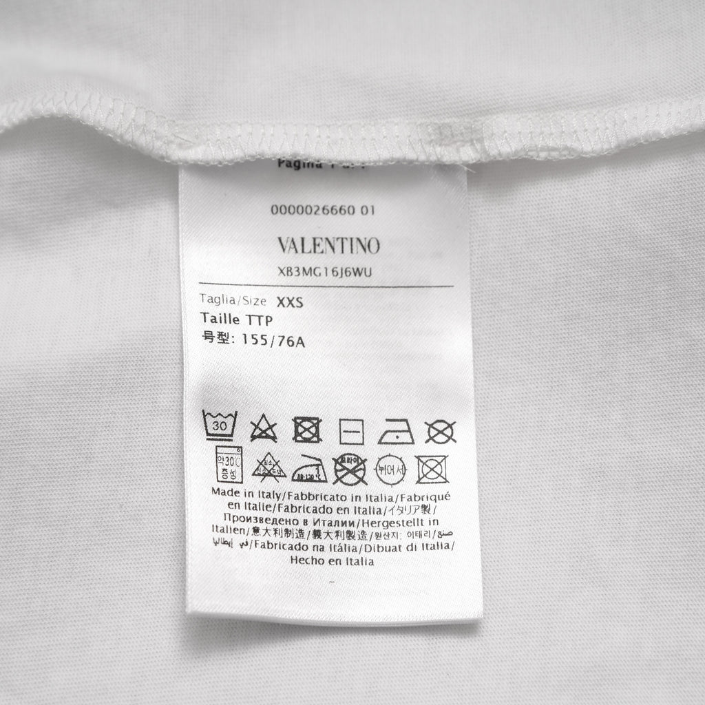 VALENTINO ヴァレンティノ / 22SS エンボス ロゴ 半袖Tシャツ / XB3MG16J6WU / size XXS (WHITE)