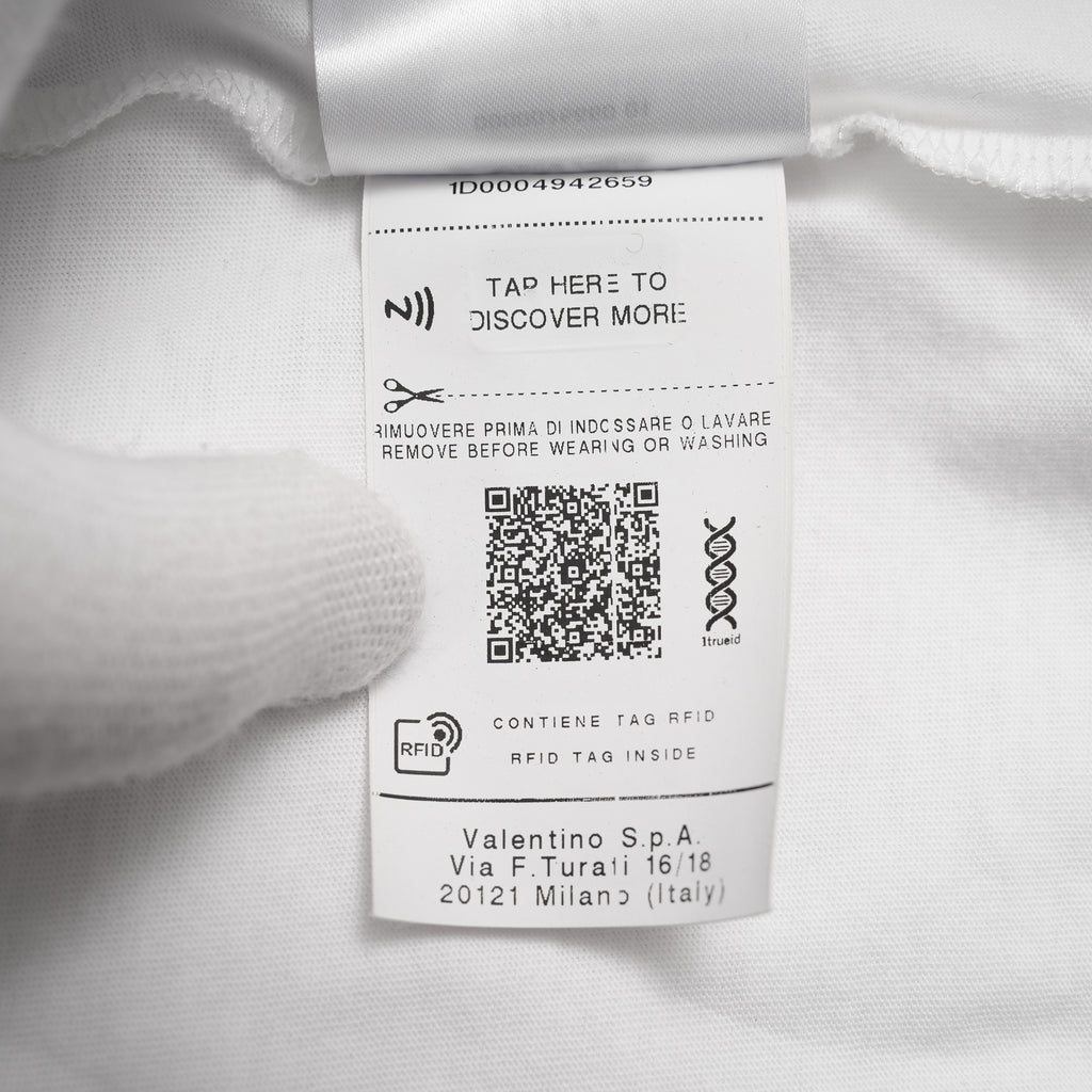 VALENTINO ヴァレンティノ / 22SS エンボス ロゴ 半袖Tシャツ / XB3MG16J6WU / size XXS (WHITE)