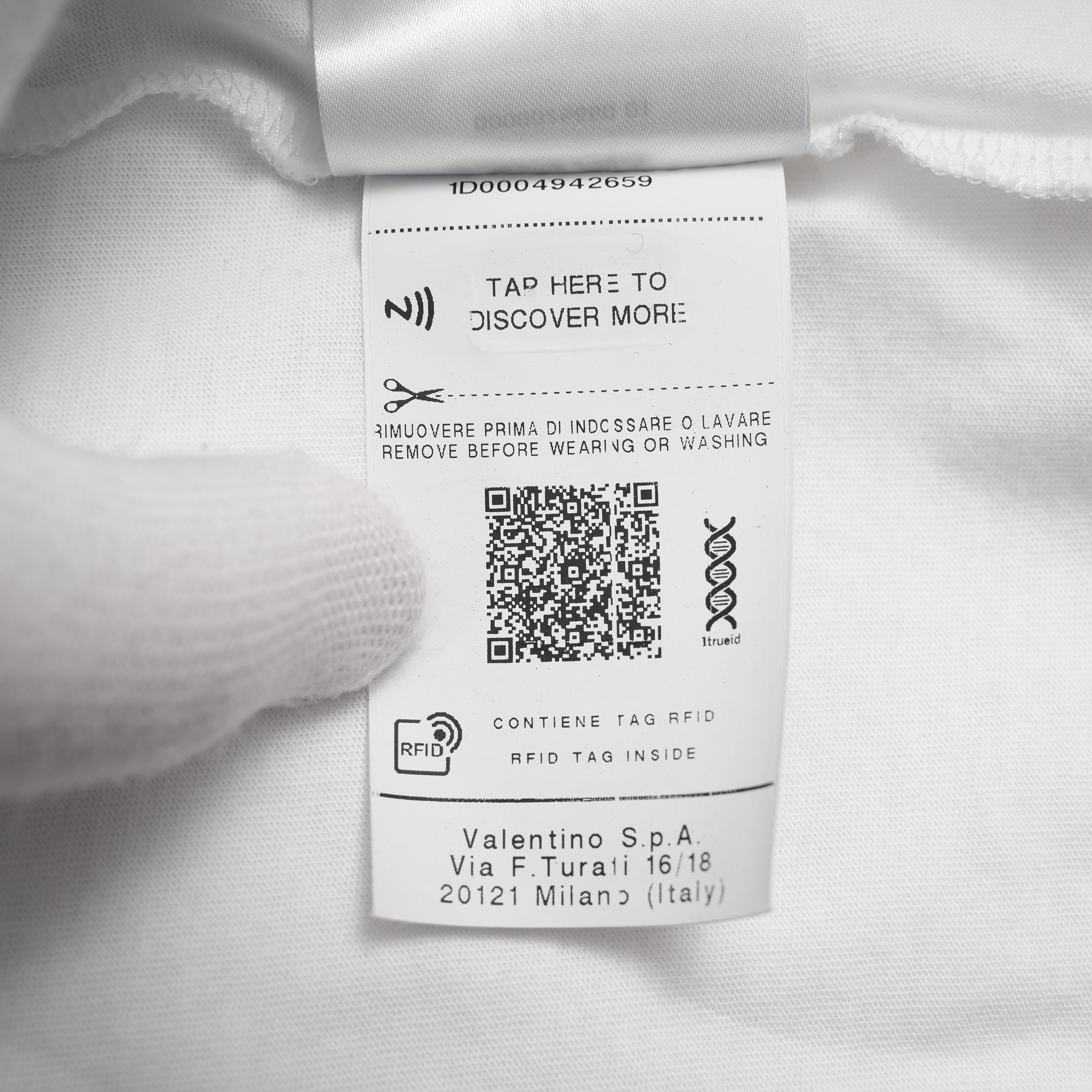 VALENTINO ヴァレンティノ / 22SS エンボス ロゴ 半袖Tシャツ / XB3MG16J6WU / size XXS (WHITE)