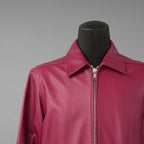 RICK OWENS リックオウエンス / 美品 23SS EDFU / Brad Leather Jacket レザージャケット / RU01C4766-LC / size 48 (FUCHSIA)