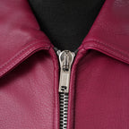 RICK OWENS リックオウエンス / 美品 23SS EDFU / Brad Leather Jacket レザージャケット / RU01C4766-LC / size 48 (FUCHSIA)