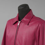 RICK OWENS リックオウエンス / 美品 23SS EDFU / Brad Leather Jacket レザージャケット / RU01C4766-LC / size 48 (FUCHSIA)