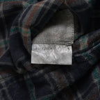 daska ダスカ / 美品 19AW  "JOHAN" plaid shirt sumi dyed flannel ロングシャツ アトリエシャツ 長袖シャツ / size 2 NAVY 352042-ymu
