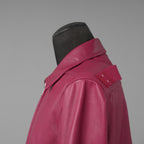 RICK OWENS リックオウエンス / 美品 23SS EDFU / Brad Leather Jacket レザージャケット / RU01C4766-LC / size 48 (FUCHSIA)