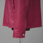 RICK OWENS リックオウエンス / 美品 23SS EDFU / Brad Leather Jacket レザージャケット / RU01C4766-LC / size 48 (FUCHSIA)