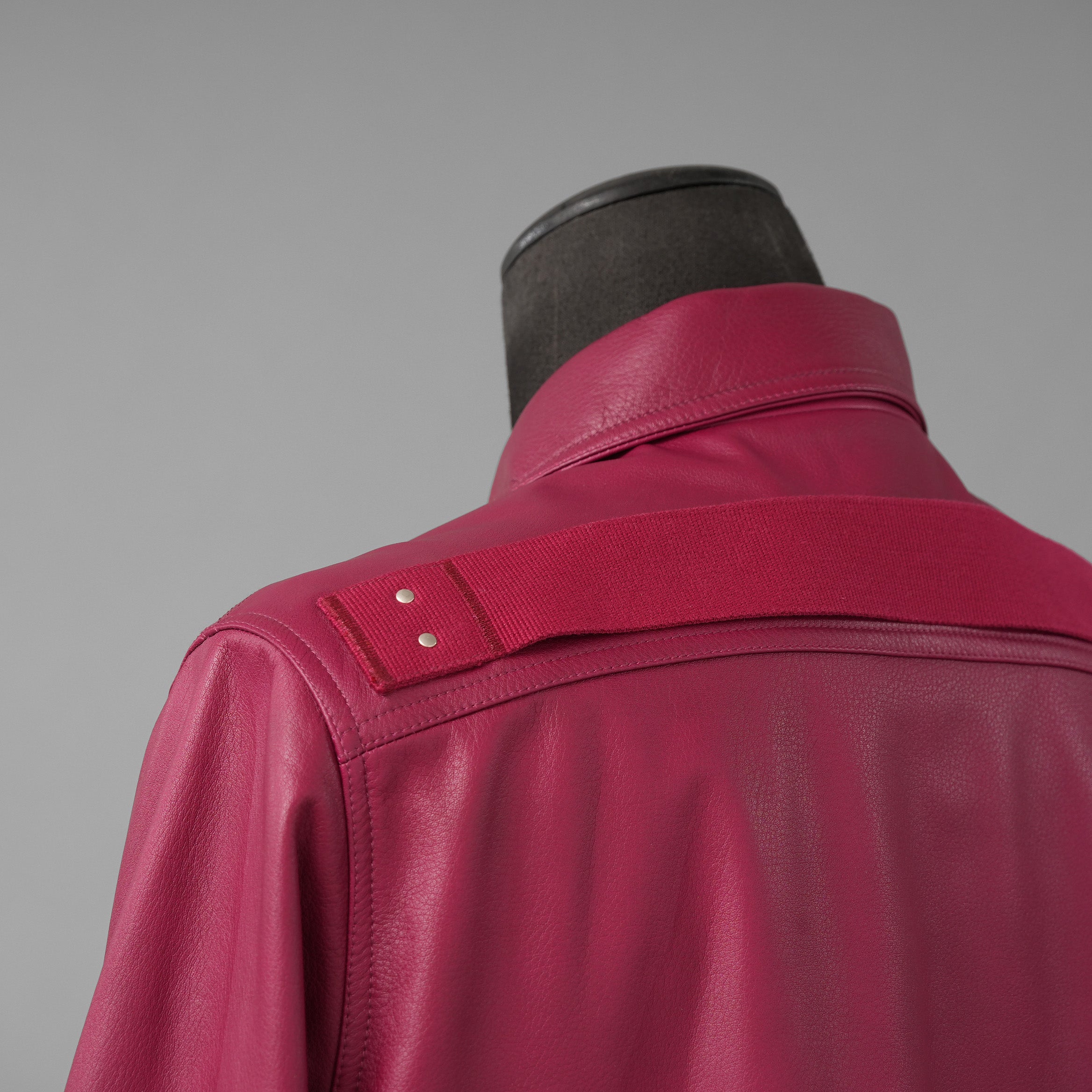 RICK OWENS リックオウエンス / 美品 23SS EDFU / Brad Leather Jacket レザージャケット / RU01C4766-LC / size 48 (FUCHSIA)