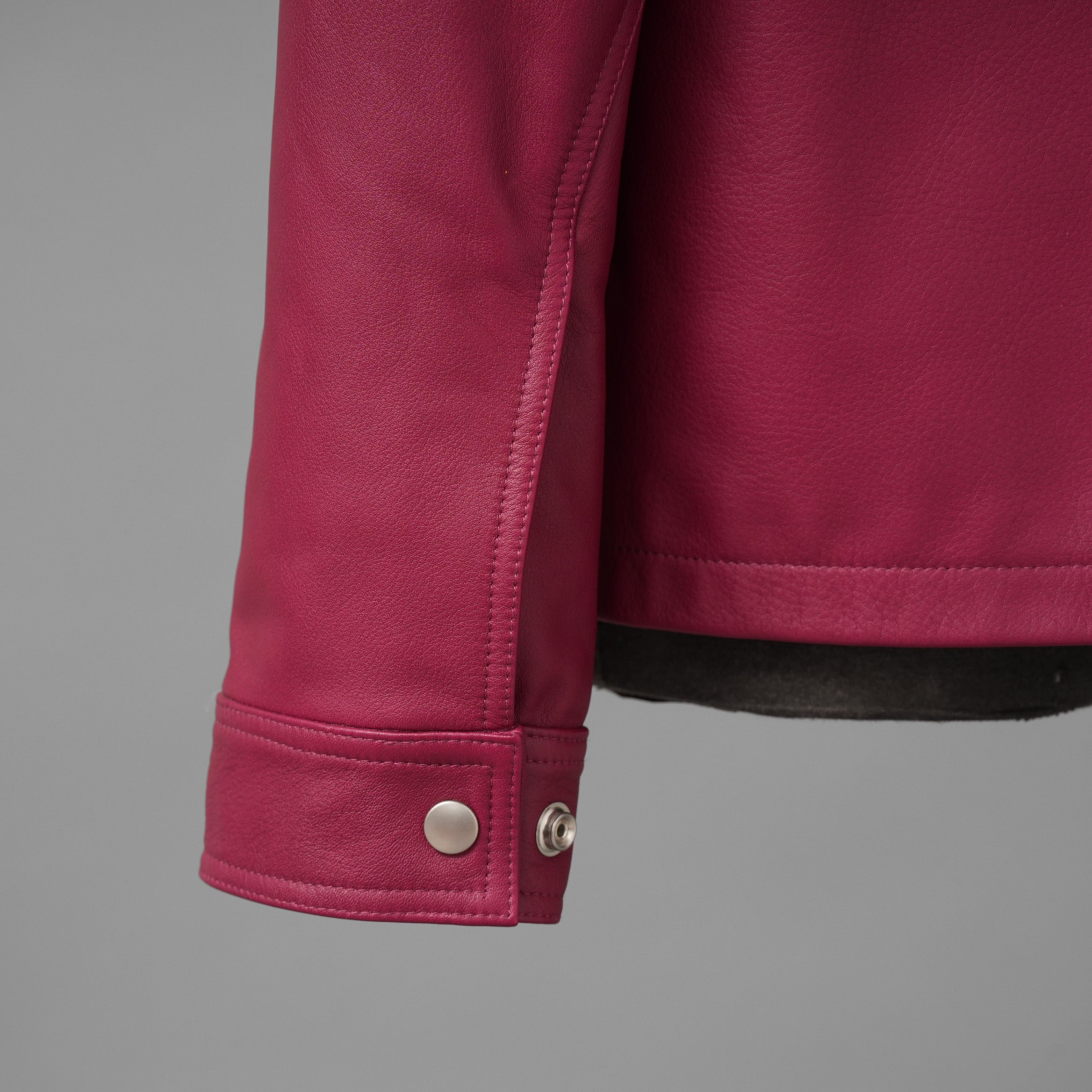 RICK OWENS リックオウエンス / 美品 23SS EDFU / Brad Leather Jacket レザージャケット / RU01C4766-LC / size 48 (FUCHSIA)