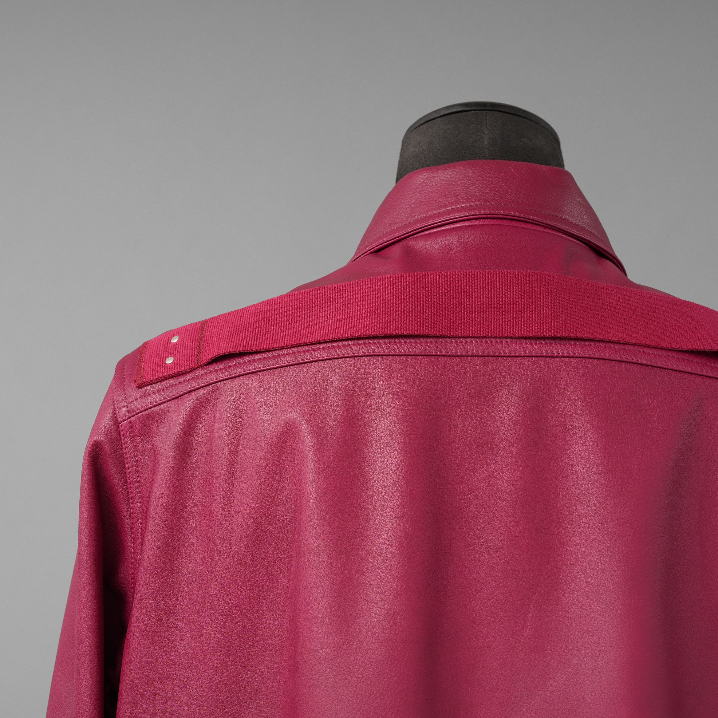 RICK OWENS リックオウエンス / 美品 23SS EDFU / Brad Leather Jacket レザージャケット / RU01C4766-LC / size 48 (FUCHSIA)