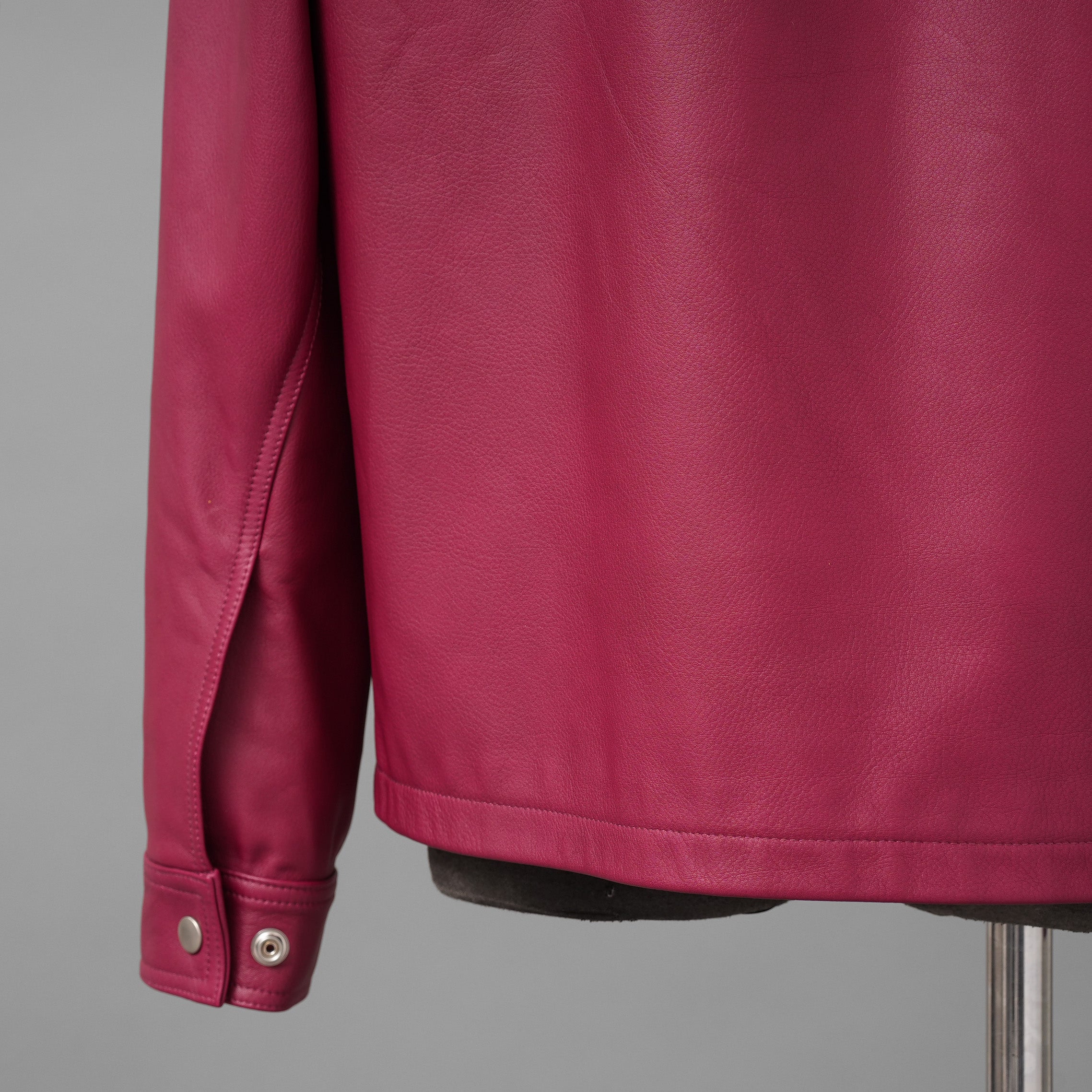 RICK OWENS リックオウエンス / 美品 23SS EDFU / Brad Leather Jacket レザージャケット / RU01C4766-LC / size 48 (FUCHSIA)