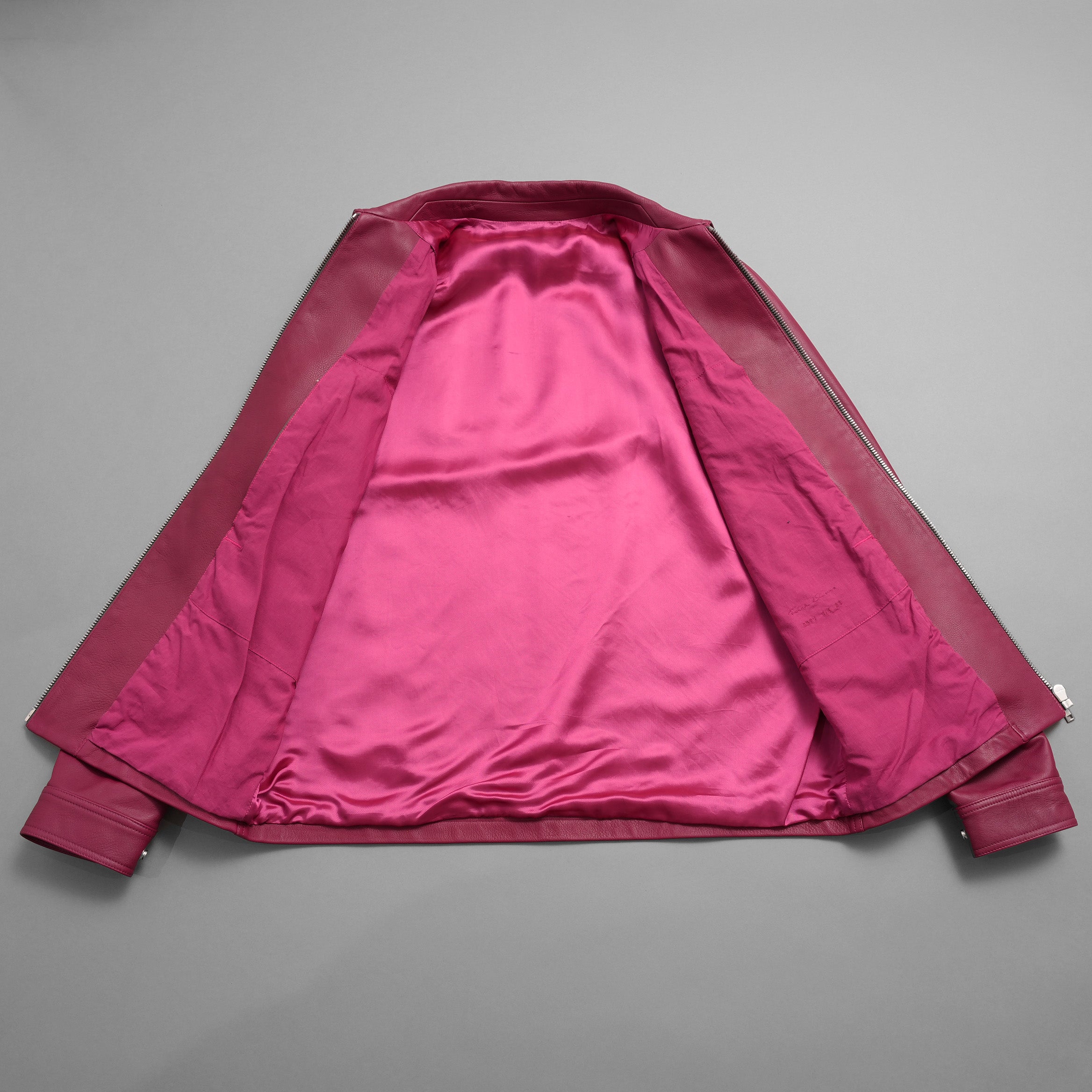 RICK OWENS リックオウエンス / 美品 23SS EDFU / Brad Leather Jacket レザージャケット / RU01C4766-LC / size 48 (FUCHSIA)
