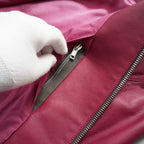 RICK OWENS リックオウエンス / 美品 23SS EDFU / Brad Leather Jacket レザージャケット / RU01C4766-LC / size 48 (FUCHSIA)