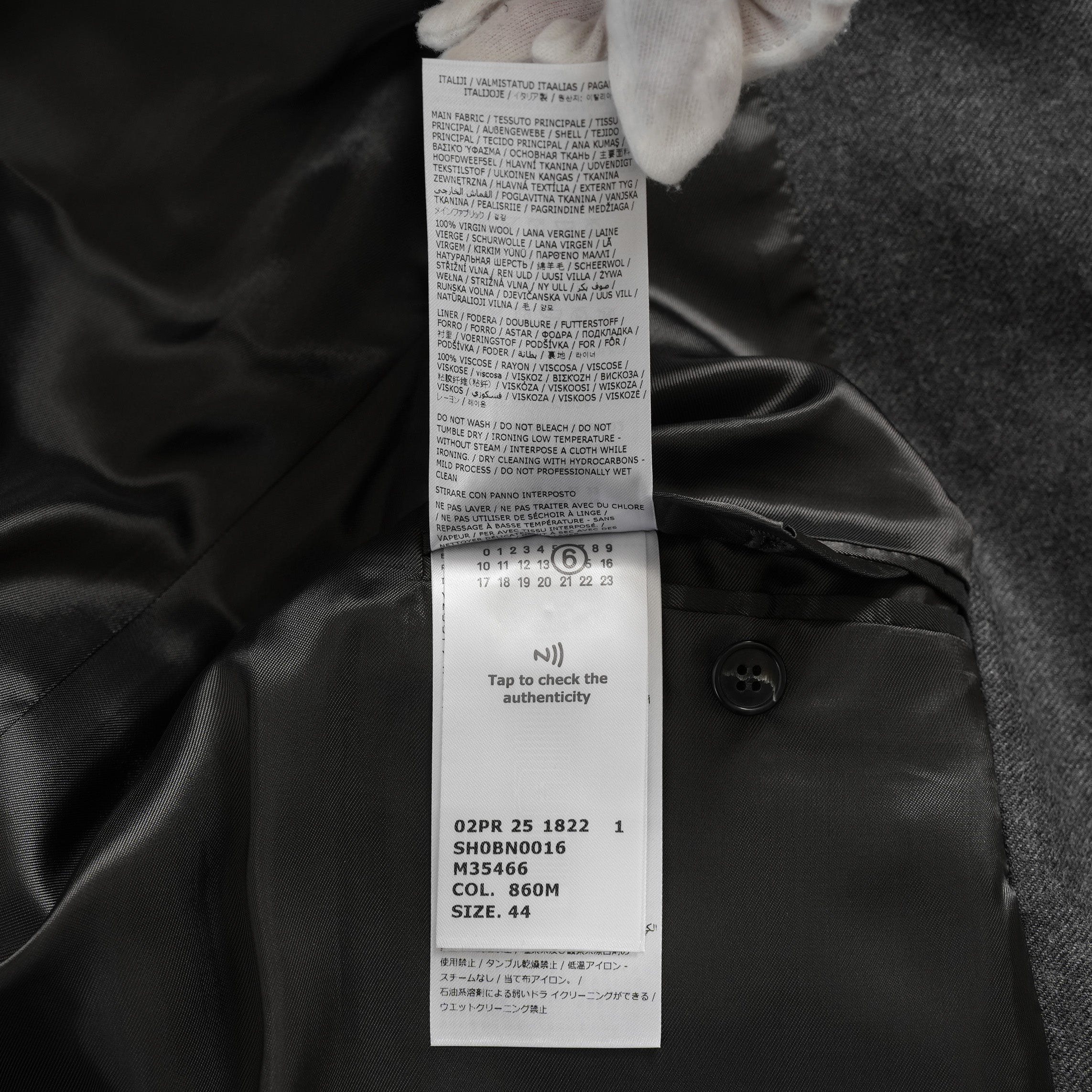 MM6 Maison Margiela エムエムシックス メゾンマルジェラ / 美品 23AW ウール テーラードジャケット / SH0BN0016 M35466 / size 44 (GRAY) 352048-in-ue