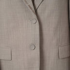 FENDI フェンディ / 美品 23AW ベージュ フランネルブレザー ジャケット パンツ セットアップ / FJ7450 AM3P / FR6511 AM3P / size 40 (BEIGE) レディース 352045-izm