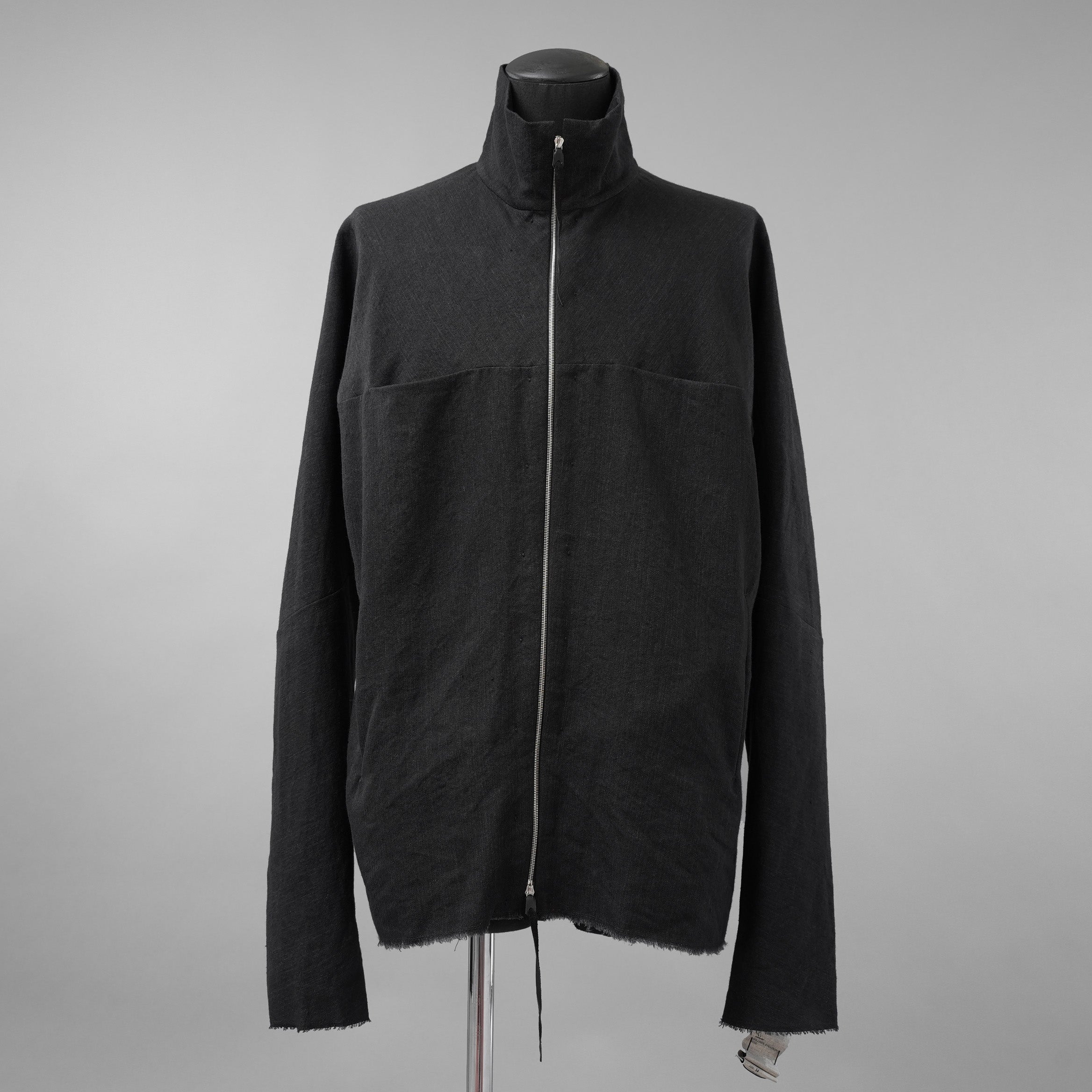 新品 m.a + エムエークロス / 25AW zipped tall collar shirt jacket / ジャケット / H252DZ/P / LWV / size 54 (BLACK)