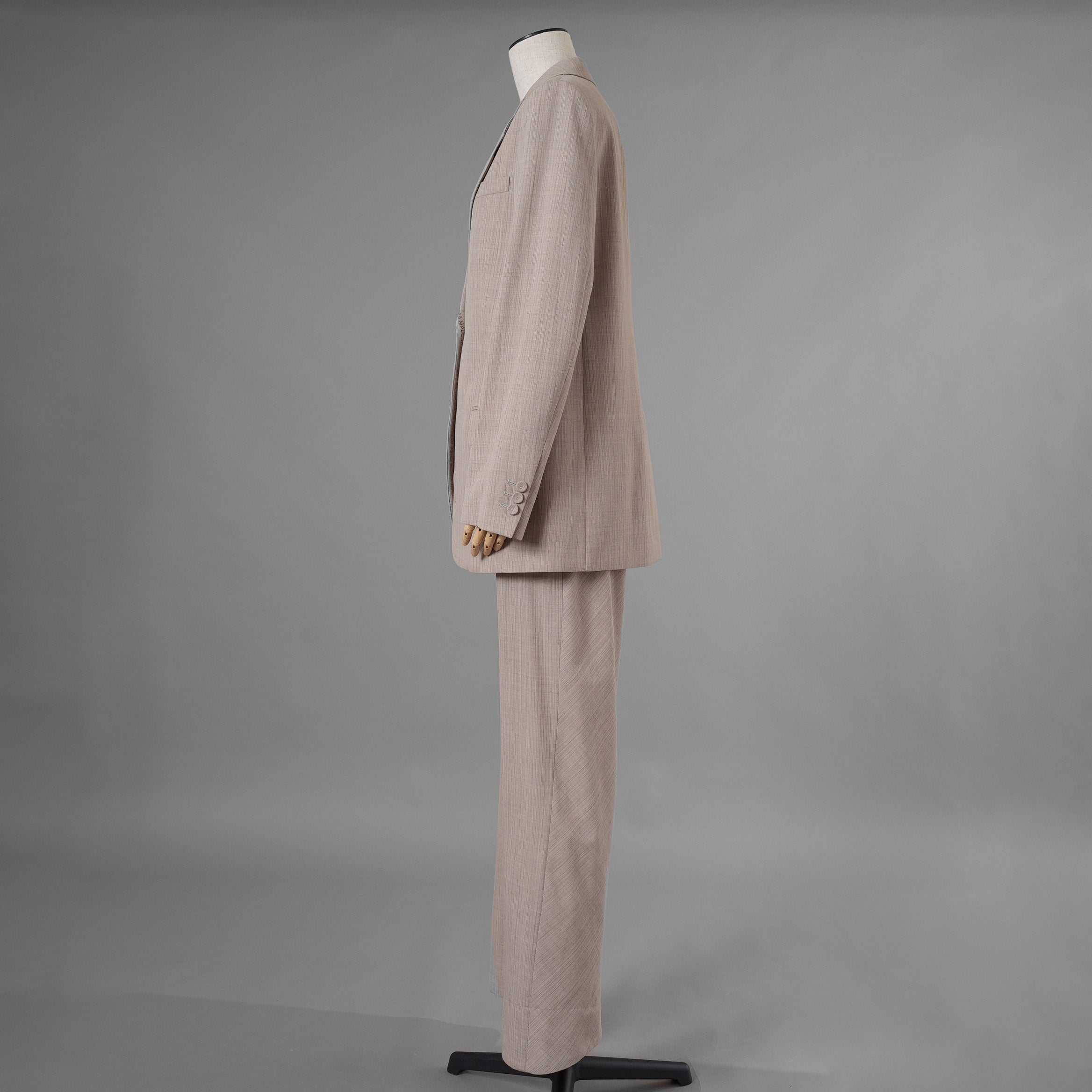 FENDI フェンディ / 美品 23AW ベージュ フランネルブレザー ジャケット パンツ セットアップ / FJ7450 AM3P / FR6511 AM3P / size 40 (BEIGE) レディース 352045-izm